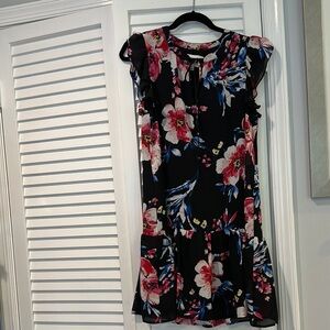 Charles Henry Black and Pink Dress with Elegant Design